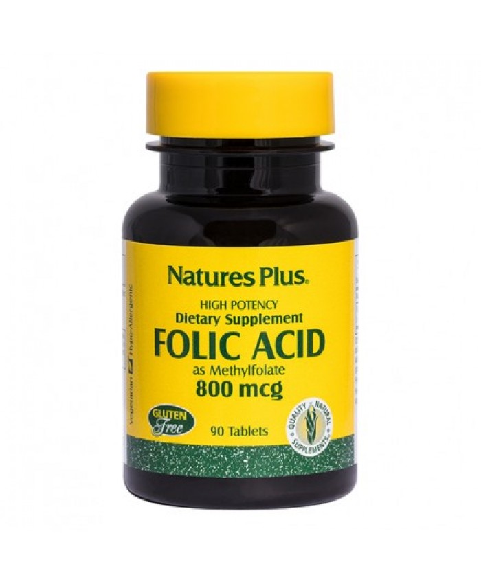 Nature's Plus Folic Acid 800mcg 90tabs
